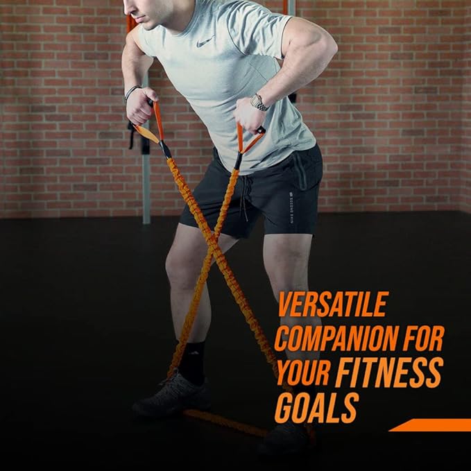 Stroops Slastix Toner Resistance Bands with Handles | Safe Sleeve Exercise Bands for Strength Training, Full Body Workouts, and Home Gym Fitness