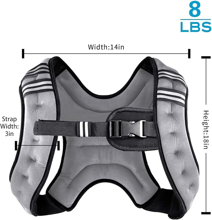Henkelion Weighted Vest Weight Vest for Men Women Kids Weights Included, Body Weight Vests Adjustable for Running, Training Workout, Jogging, Walking