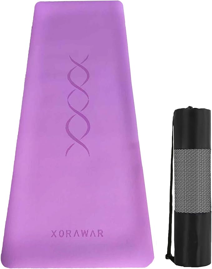 PU Rubber Premium Yoga Mat with Bag | Extra Thick Yoga Mat Thick | Pilates Mat | Gym Mats for Home Gym Floor Mat | Home Exercise Mats for Home Workout Accessories | Grounding Wel Workout Mats for Home Gym | Yoga Matt | Stretching Mat
