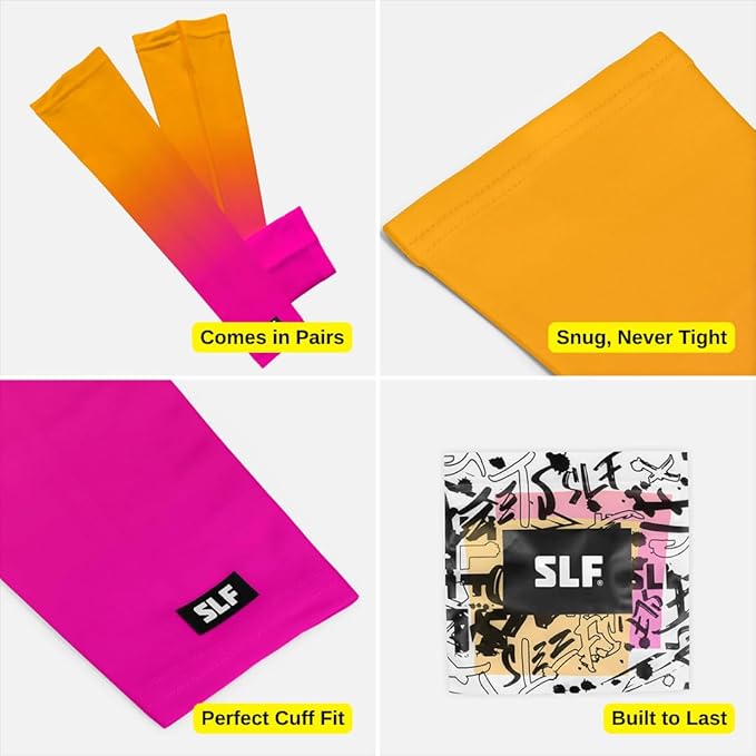 SLEEFS Arm Sleeves for Kids - Athletic Sports Sleeve for Youth Boys and Girls - UV Protection - Football Baseball Basketball