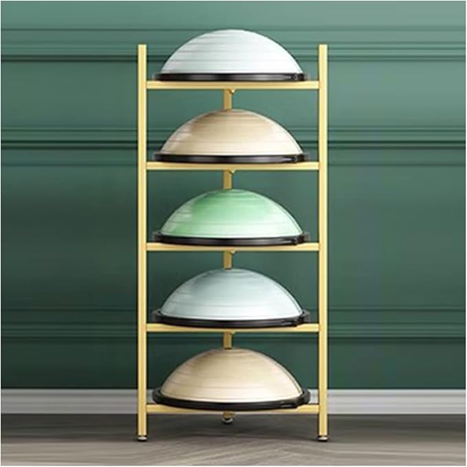WDJBPSH 4/5 - Tier Exercise Ball Storage Rack, Upright Commercia Yoga Balls Organizer for Bosu Slam Bowling Medicine Balls, Home Gym/Yoga Studios/Office/Fitness Club/Space Saving