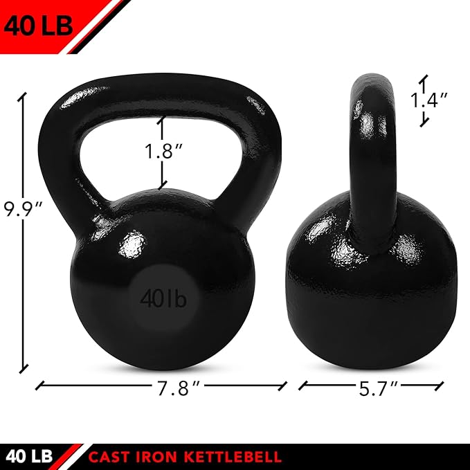 JFIT Kettlebell Weights Cast Iron