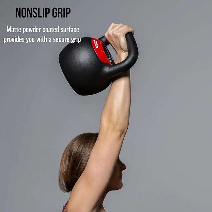 Rep Fitness Adjustable Kettlebell | Weight Set for Home Gym | Strength Training Equipment for Men & Women | Compact Steel Bell with Ergonomic Handle | 20–40 lb (9–18 kg) Variable Options