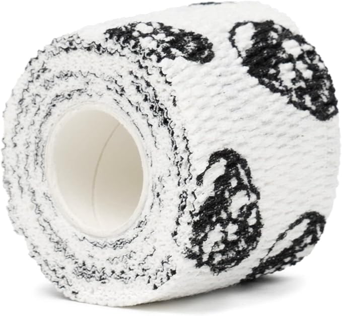 Gymreapers Hook Grip Weightlifting Tape (3 Pack) Premium Adhesive Thumb Skull Tape for Finger Protection, Powerlifting, Exercise & Cross Training - Athletic Sweat Proof Tape