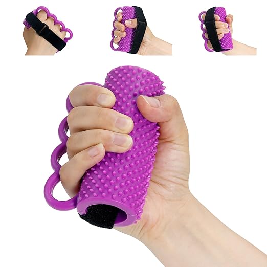 Hand Therapy Grip Ball for Hand Contracture & Stroke Arthritis Recovery - Exercise Strengthener for Weak Hands, Carpal Tunnel, Rehabilitation, Post-Surgery, Soft Squeeze Stress Relief Ball for Seniors
