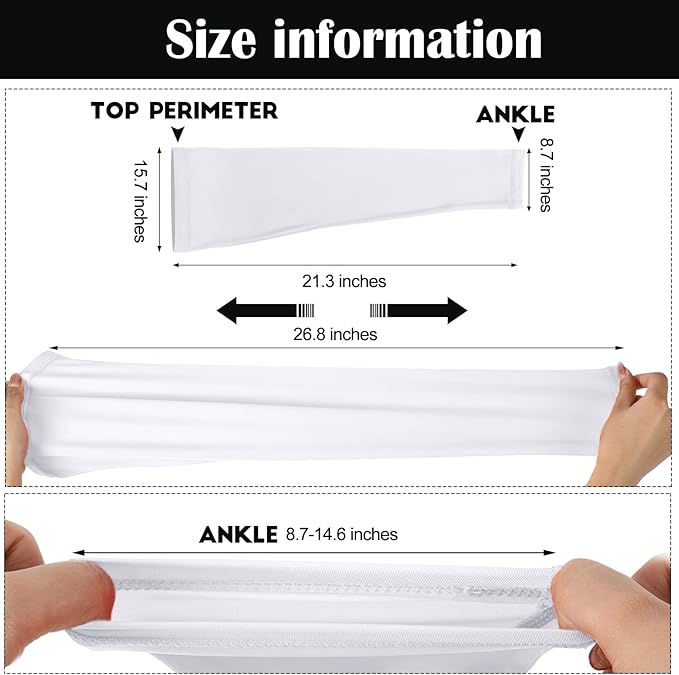 Skylety Leg Sleeves Compression Long Knee Sleeve UV Protect for Men Women Sport Basketball Football
