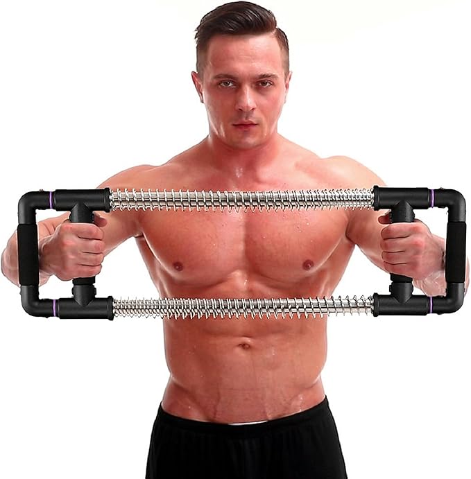 GoFitness Push Down Bar Machine - Chest Expander at Home Workout Equipment for Chest, Arm, Shoulder, Abs and Back - Portable Upper Body Trainer for Home, Travel or Outdoors
