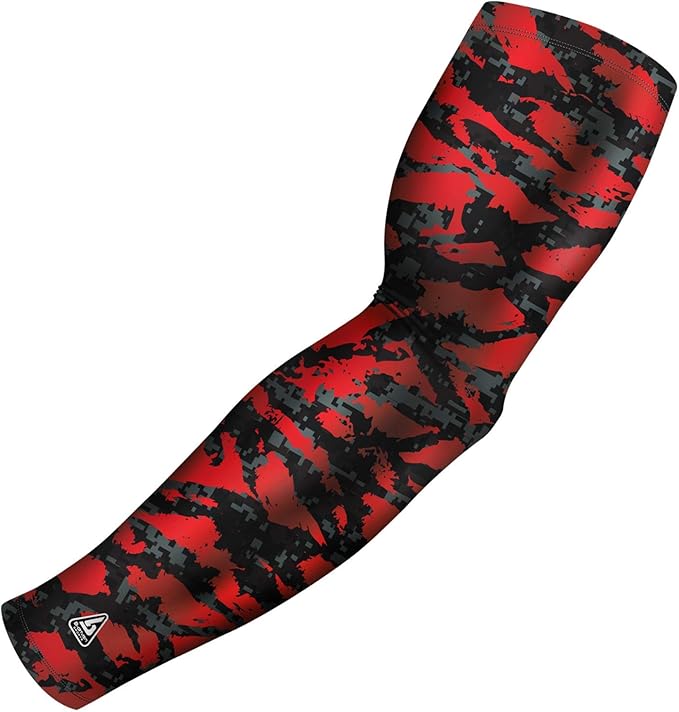 B-Driven Sports Pro Fit Compression Arm Sleeve - Arm Sleeve for Men Women & Youth - Basketball, Baseball, Football - Single