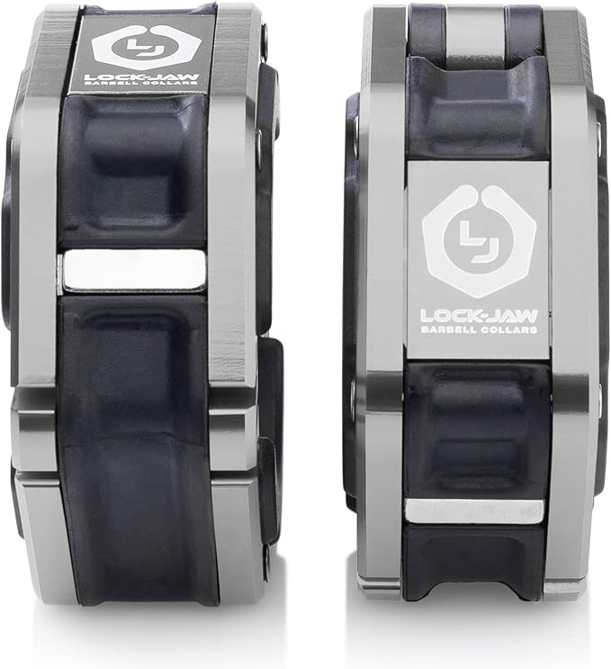 Lock-Jaw Flex Quick Release Aluminum Barbell Collar with Magnet (Grey)