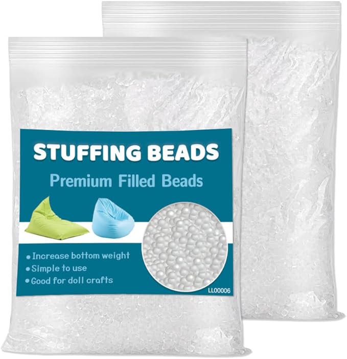600g/21.2oz Premium Stuffing Beads, Stuffing for Stuffed Animals, Sandbags, Filled Beads Weighted Stuffing Beads for Halloween Christmas Craft DIY Decor
