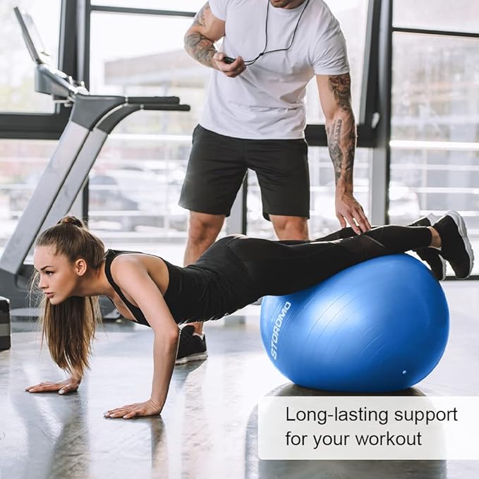 Anti-Burst Pregnancy Exercise Ball – High Weight Capacity Stability Ball for Yoga, Pilates & Labor Support, Eco-Friendly PVC Fitness Ball for Moms, Includes Pump (45cm-95cm)