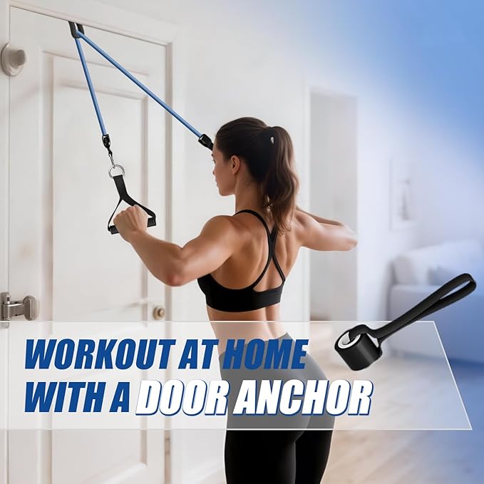 WHATAFIT Resistance Bands, Exercise Bands，Resistance Bands for Working Out, Work Out Bands with Handles for Men and Women Fitness, Strength Training Home Gym Equipment