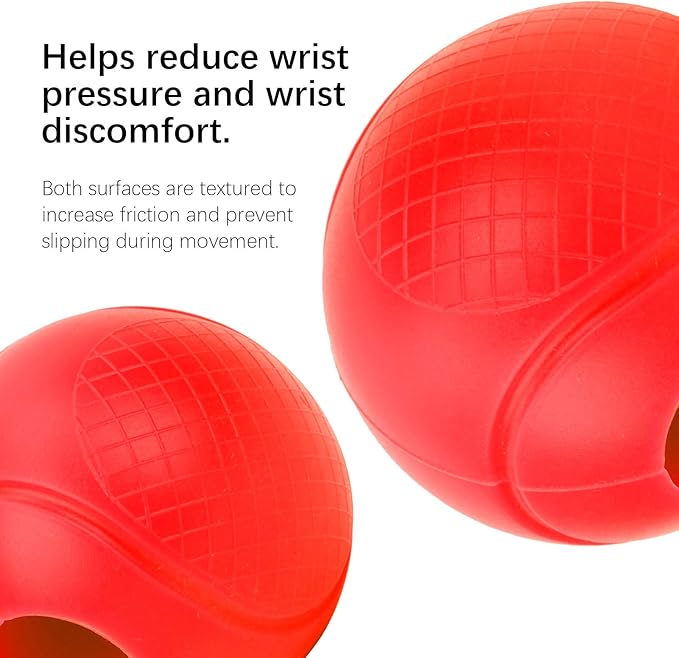 2 Pcs Fat Barbell Grips Round Thick Silicone Dumbbell Adapter Balls Barbell Grip Hand Wrap Ball for Gym Training