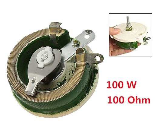 YXQ 100W 100Ohm Rheostat Ceramic Sliding Disk Variable Power Resistors Adjustable Wirewound with Potentiometer Pot