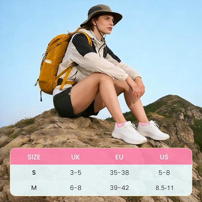 Niorasen Ankle Socks for Women 6 Pairs, Cotton Cushioned Athletic Running Socks, Breathable Low Cut Sports Socks
