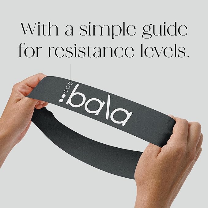 Bala Booty Bands Resistance Bands for Women & Men - Elastic Exercise Bands for Working Out - Wrist, Ankle, Legs & Booty Bands - Workout Resistance Bands for Yoga, Pilates, Strength Training