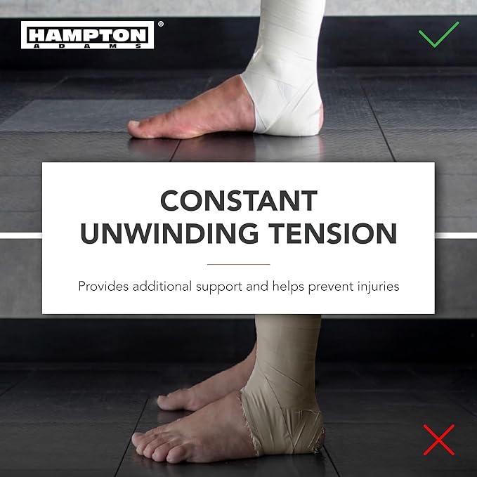 Hampton Adams | As Seen on Shark Tank | Original Athletic Sports Tape (3-Pack) | 45ft Rolls | Very Strong Easy Tear NO Sticky Residue | Best Tape for Athlete & Trainers | Fingers Ankles