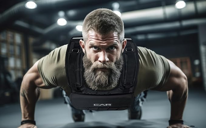 CAP Barbell Adjustable Weighted Vest | 20-150 lbs | Heavy-Duty Workout Vest with Removable Iron Weights for Strength Training, Cardio, Running, and Calisthenics