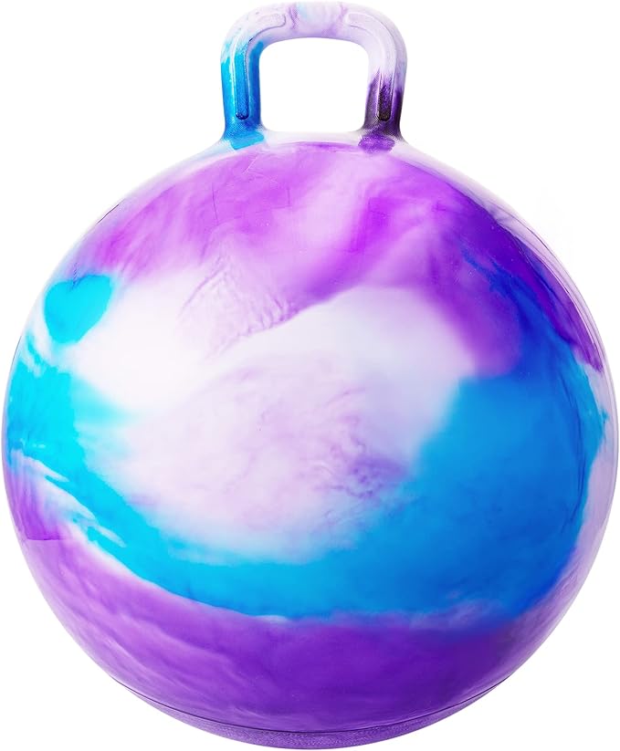 PlayZap Hopper Balls for Kids 3-8, 18 Inches Bouncy Ball with Handle, 18" Inflatable Bouncing Hopper, 45cm Jumping Toys, Garden Hopping Toys Girls Boys Gifts