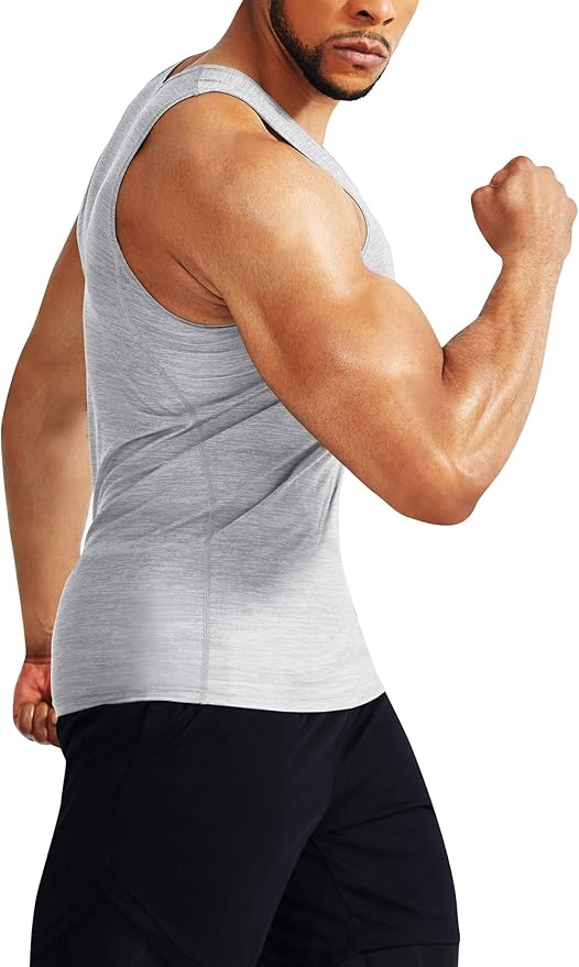 NELEUS Men's 3 Pack Athletic Compression Under Base Layer Sport Tank Top