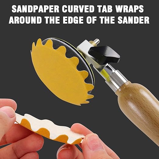 MAXMAN 3 Inch Hook and Loop Sanding Discs, 80 PCS Wet Dry Flex Edge Wavy Sander Pads 60-600 Grit with 1/4" Shank Backing Plate and Foam Buffering Pad- Perfect for Sanders Hand Drill, Metal, Wood, Auto