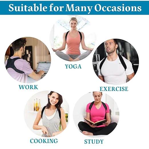 Back Brace Posture Corrector, Breathable Posture Corrector for Women, Comfortable Back Brace for Women, Relief for Upper and Lower Lumbar, Neck, Shoulder Pain