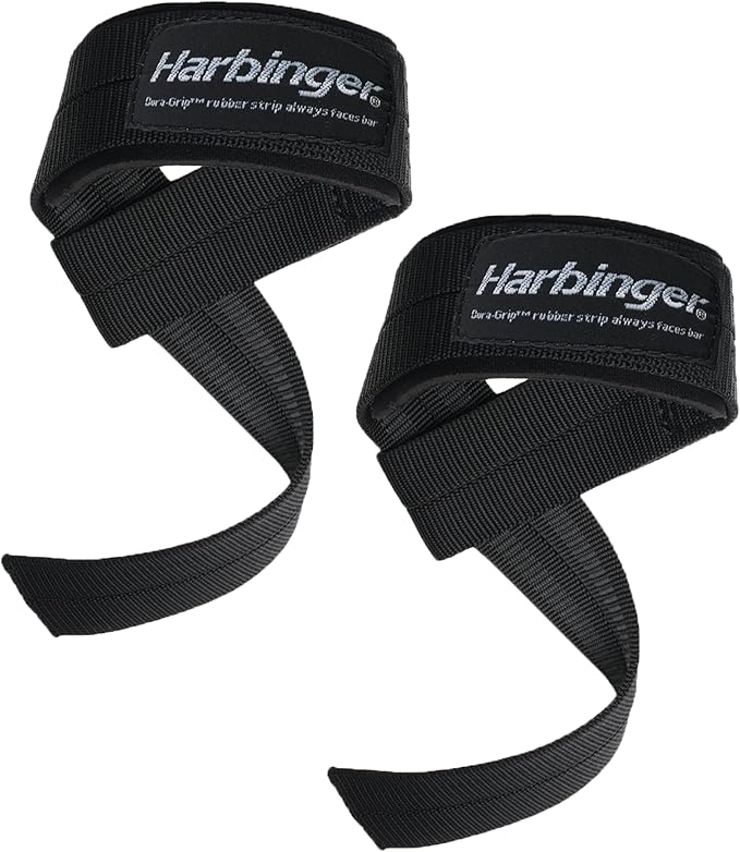 Harbinger Big Grip No-Slip Nylon Lifting Straps with DuraGrip (Pair)