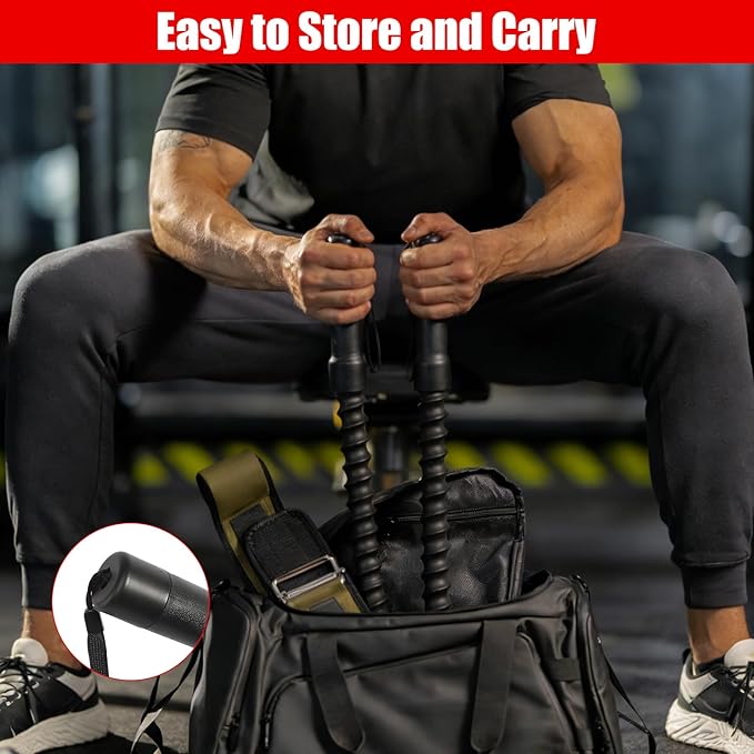 Ropeless Battle Ropes 2 Pcs Battle Rope Sticks Cordless Battle Ropes Ropeless Jump Rope Battle Rope Sticks for Home or Gym Style-A