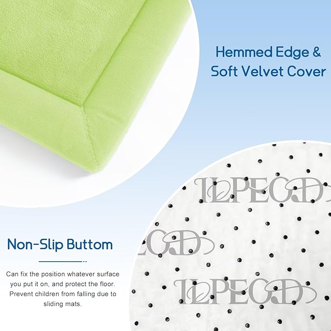 Baby Play Mat for Floor Nursery Muscle Mat Area Playroom Rug 39"x59" Memory Foam 1.3" Thick Crawling Mat for Babies,Toddlers, Infants,Kids (Light Green)