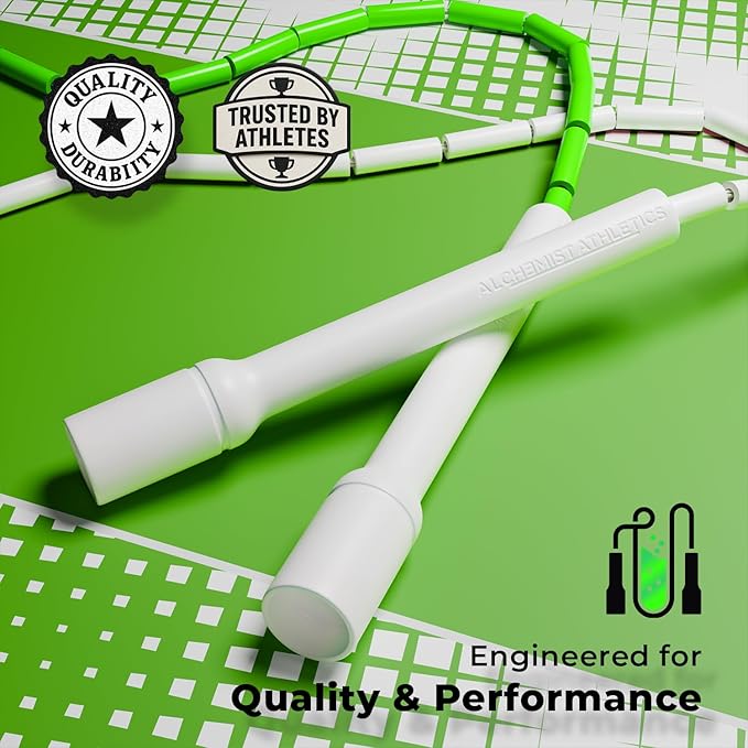 Beaded Jump Rope – Adjustable 10ft Skipping Rope for Women, Men & Kids, Beginner Friendly with Durable Weighted Beads, Shatterproof Handles, Tangle-Free for Cardio, Fitness, Freestyle & Home Workout