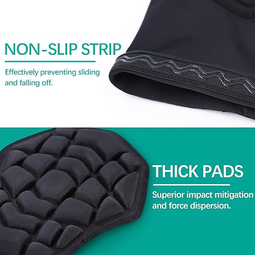 Wrestling Knee Pads for Kids Youth Adult, Knee Compression Sleeve for Basketball Volleyball Football, 1 Pair Short Knee Pads Sleeves ((#2) Black-2pcs,Medium)