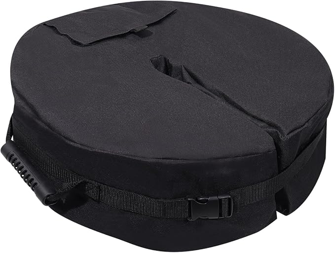 SUQ I OME Outdoor Umbrella Base Weight Bag, Fillable Sand Bags for Patio Garden Umbrella Stand,Round