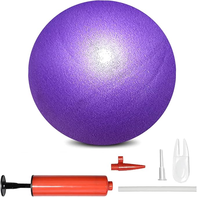 Mini Pilates Exercise Yoga Ball, 9 Inch Small Inflatable Exercise Yoga Ball,Core Training and Physical Therapy Equipment, with Pump