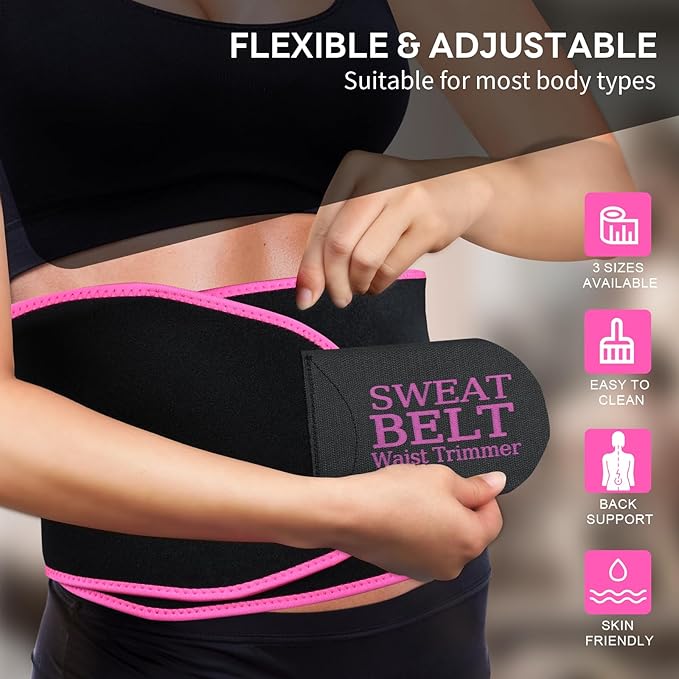 Lisacool Waist Trainer for Women Lower Belly Fat,Waist Sweat Band for Women,Belly Band Sweat Belt,Stomach Wrap,Body Shaper