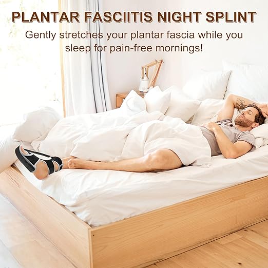 Plantar Fasciitis Night Splint - Upgraded Plantar Fasciitis Relief Braces For Women Men Day Night - Ankle Brace Arch Support Achilles Tendonitis Relief Foot Drop Heel Pain Relief - Breathable