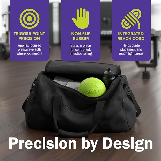 GoFit 5 Inch Massage Ball - Muscle Pain Management, Green