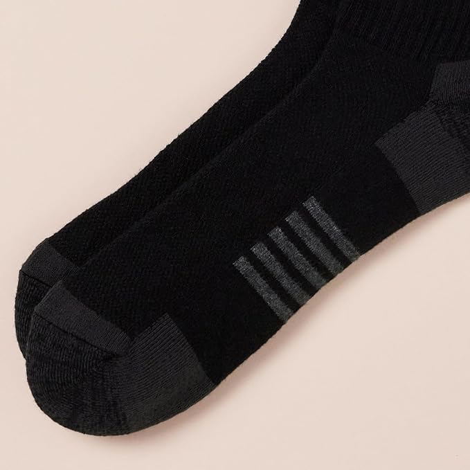 Amazon Essentials Men's Athletic Ankle Socks, Cushioned with Arch Support, Moisture Wicking