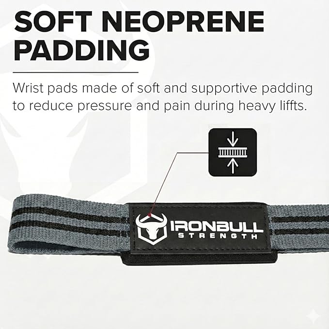 Lifting Wrist Straps for Weightlifting (1 Pair) – Padded Lifting Straps for Deadlifts, Powerlifting, Strength Training & Bodybuilding – Gym Straps for Men & Women