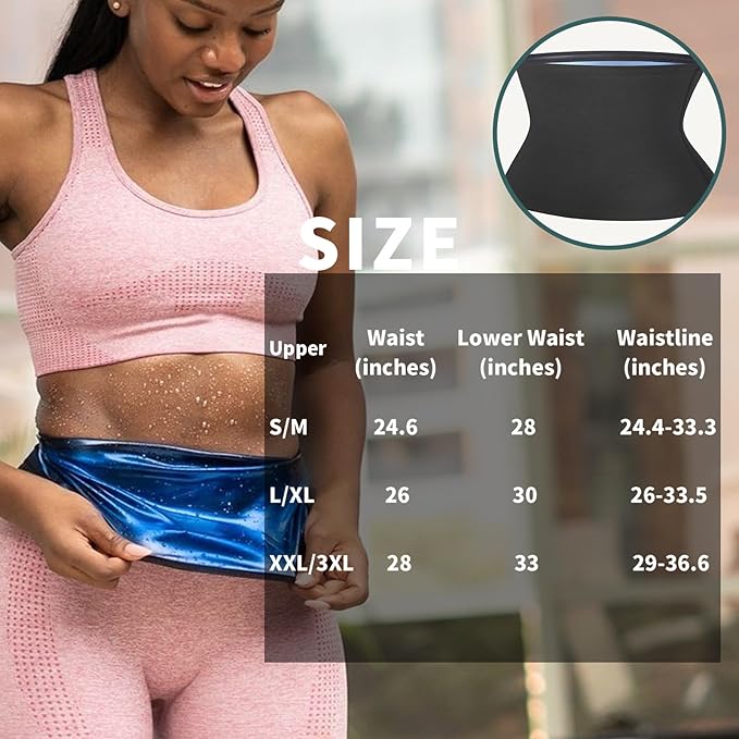Waist Trainer Trimmer Sweat Belt Band for Women Lower Belly Fat Sauna Slimming Belt Suit Workout