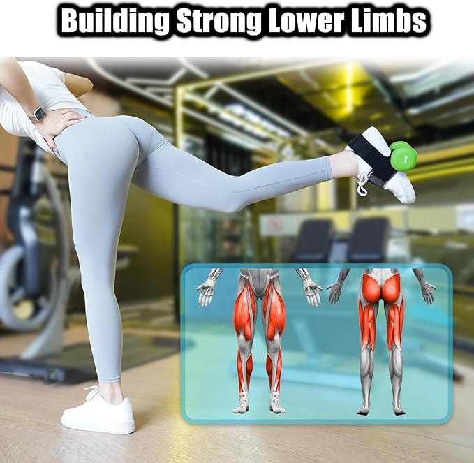 Dumbbell Foot Attachment, Tibialis Trainer, Adjustable Ankle Weights, Leg Workouts at Home for Hip Flexors,Ankle Straps for Weight Lifting,Shin Splint,Hamstring Curls,Leg extensions,Home Gym Equipment