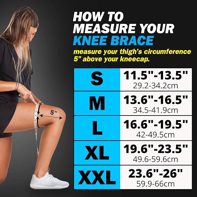 POWERLIX Leg Sleeve - Best Knee Brace for Leg Pain for Men & Women Knee Support for Running, Basketball, Weightlifting, Gym, Workout, Sports â€“Please Check Sizing Chart