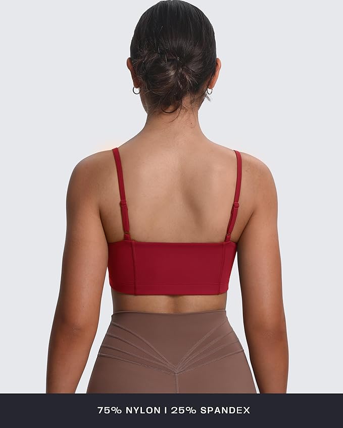 Aoxjox Women's Workout Bandeau Bras Training Fitness Running Yoga Crop Tank