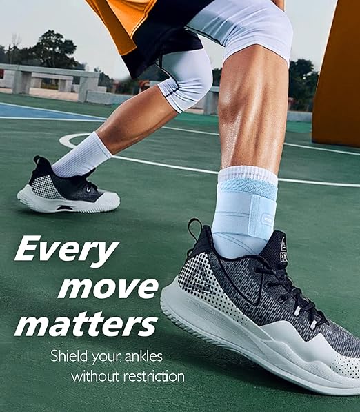 3D Knit Ankle Brace For Women&Men, 7-Zone Dynamic Compression Sleeve w/Flex Strap,Foot Support For Sports, Sprained Ankle, Achilles Tendonitis, Plantar Fasciitis Relief(Pack of1) XL,Blue