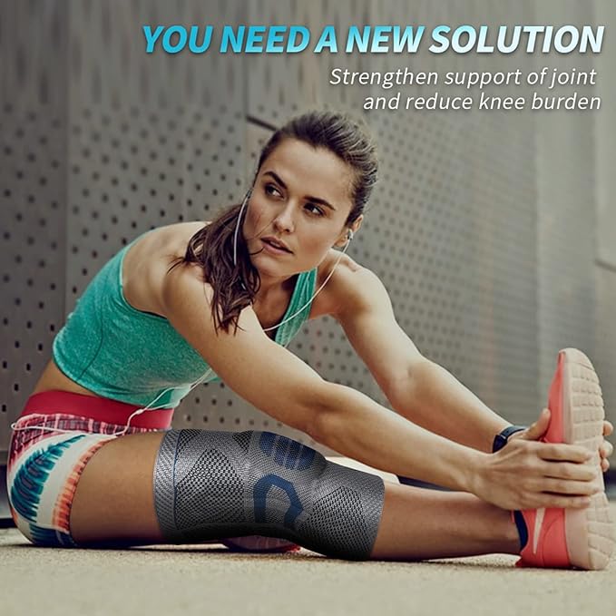 NEENCA Professional Knee Brace for Pain Relief, Medical Knee Compression Sleeve, Knee Support with Horizontal Knit Tech for Meniscus Tear, ACL, Arthritis, Joint Pain, Runner, Workout
