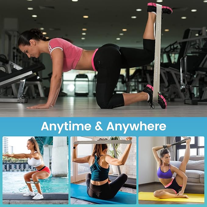 WIKDAY Resistance Bands for Working Out Exercise Loop Bands Workout Bands Set for Men Women Body Stretching, Crossfit Training, Home Workout, Physical Therapy, Booty Legs, Set of 5