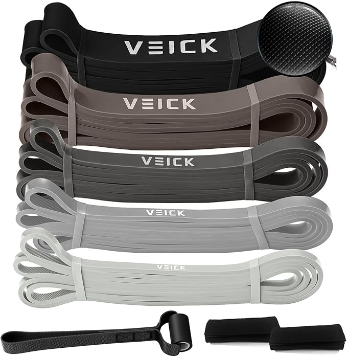 VEICK Resistance Bands for Working Out, Exercise Bands, Workout Bands, Pull Up Assistance Bands, Long Heavy Stretch Bands Set for Men Women, Power Weight Gym at Home Fitness Equipment
