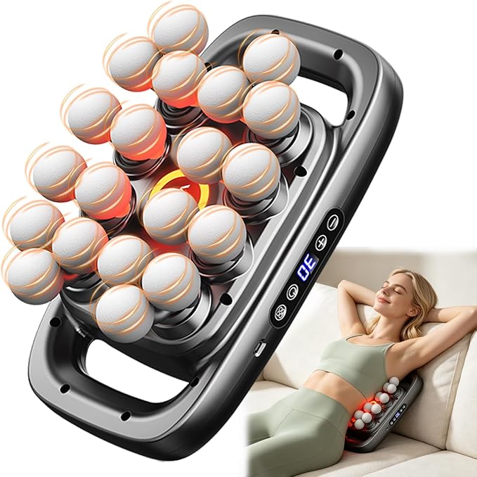 20 Head Massage Gun Deep Tissue, Full Body Massage for Pain Relief, Electric Lower Back Massager with 3 Modes & 30 Intensities, Percussion Muscle Massager Gun for Back, Neck, Shoulder, Legs, Waist