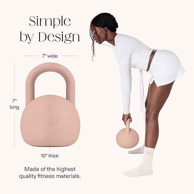 Bala Kettleball, Soft Kettlebell for Women - Kettlebells Strength & Core Training Equipment for Home Gym Workouts - Anti-Slip Grip Exercise Weights with Cushioned Impact-Resistant Base