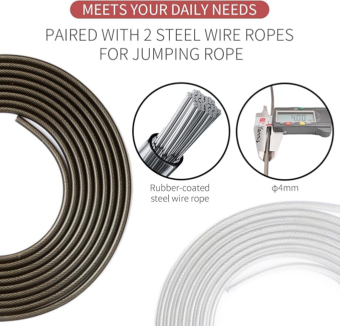 Skipping Rope, Adjustable Jump Rope for All Ages Men Women Kids Adults Suitable for Gym School Sports Outdoor and Family Exercise Classes