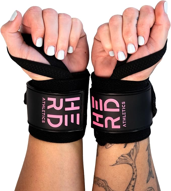 Weightlifting Wrist Wraps – 12" & 18" Adjustable Support with Thumb Loop – Medium Stiffness for Powerlifting, Olympic Lifting, Functional Fitness, Bodybuilding